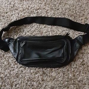 3 pocket Leather fanny pack